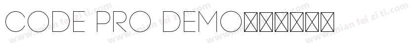 Code Pro Demo字体转换